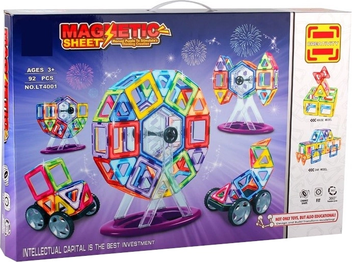 Jeu de construction magnétique Magnetic Sheet 92 pièces