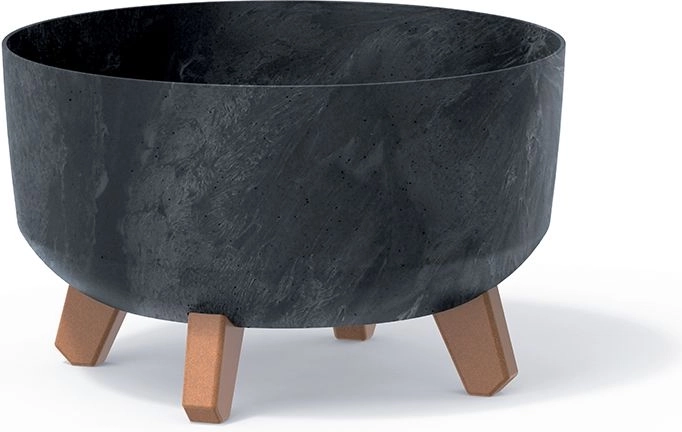 Cache-pot effet béton sur pieds 28,5 cm – anthracite