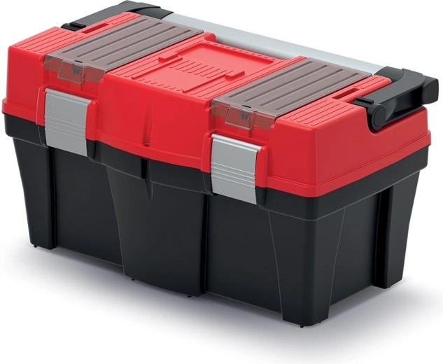 Mallette à outils en plastique APTOP PLUS 45,8 × 25,7 × 24,5 cm rouge