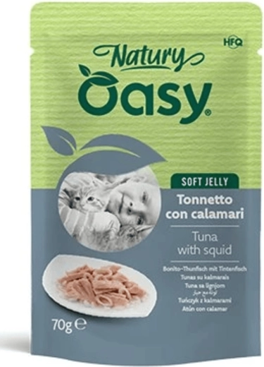 Oasy Nature Soft Jelly – thon avec seiche, sachet 70 g
