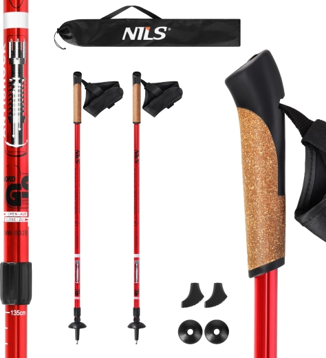 Bâtons de marche nordique télescopiques NILS Extreme avec anti-shock