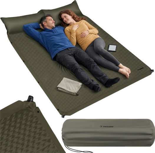 Matelas de randonnée autogonflant Trizand 186 × 130 × 3 cm pour 2 personnes