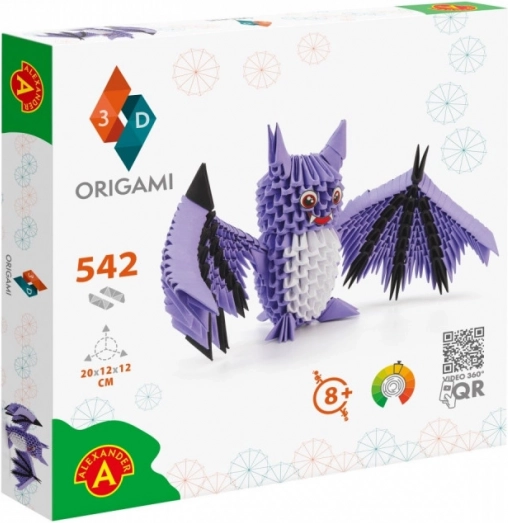 Origami 3D chauve-souris - kit créatif