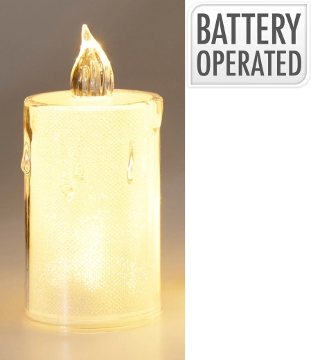 Bougie LED 10,5 cm transparente