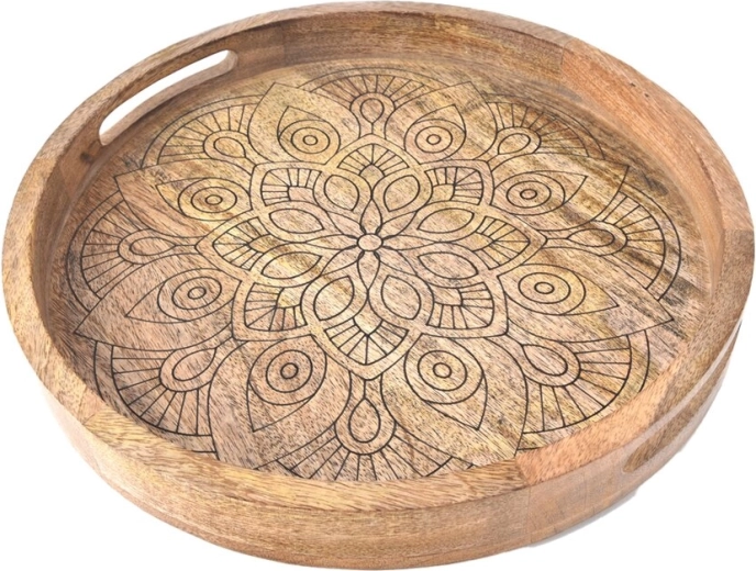 Plateau en bois de manguier MANDALA