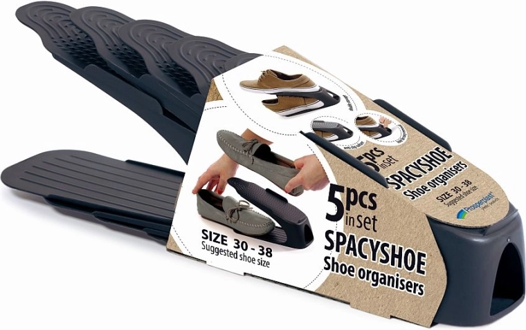 Set d’organiseurs de chaussures anthracite 5 pcs PROSPERPLAST (taille 30–38)