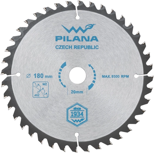 Lame de scie PILANA 180 mm, 40 dents, WZ, SK