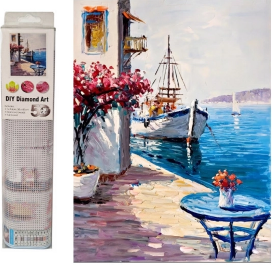 Mosaïque de diamants – barque