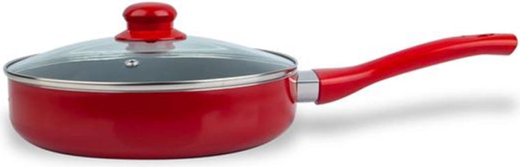 Poêle profonde avec couvercle KITCHISIMO Rosso 24 cm avec revêtement antiadhésif