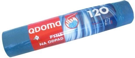 Sacs poubelle à lien coulissant 120 l, 70 × 100 cm, 27 µ, 10 pcs