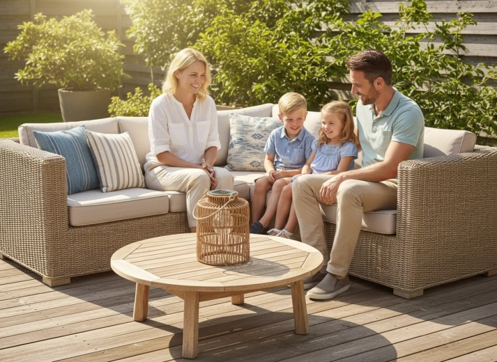 Lanterne solaire marron 20 cm avec LED