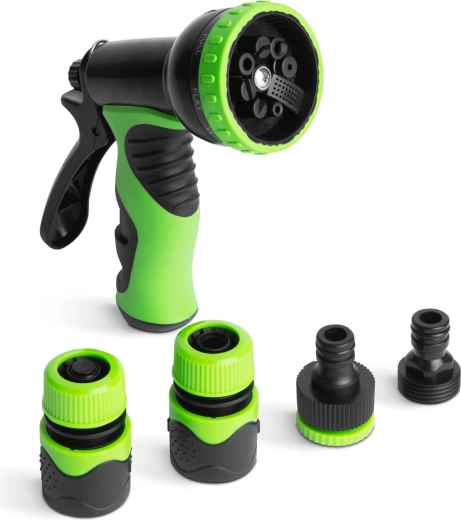 Kit de pistolet d'arrosage de jardin avec raccords rapides, 5 pièces