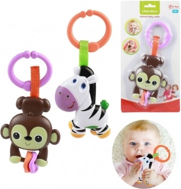 Hochet pour bébé avec motif animal, en plastique, 4 m+