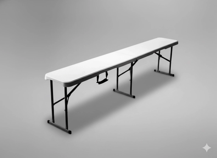 Banc pliant de tourisme et de catering 180 × 28 × 43,5 cm