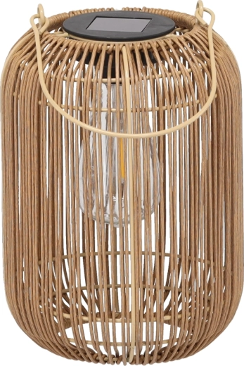 Lanterne de jardin solaire 24 cm marron