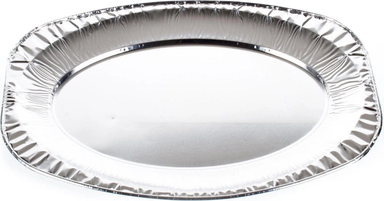 Plateaux de service ovales en aluminium 43,5 × 29 cm, lot de 2