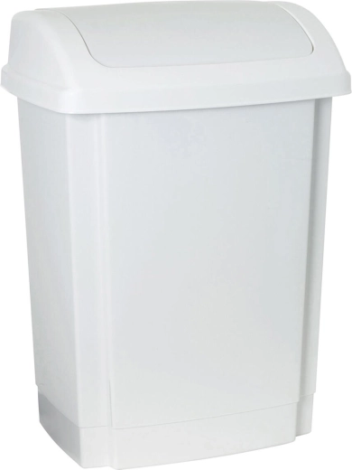 Poubelle basculante 15 l blanche