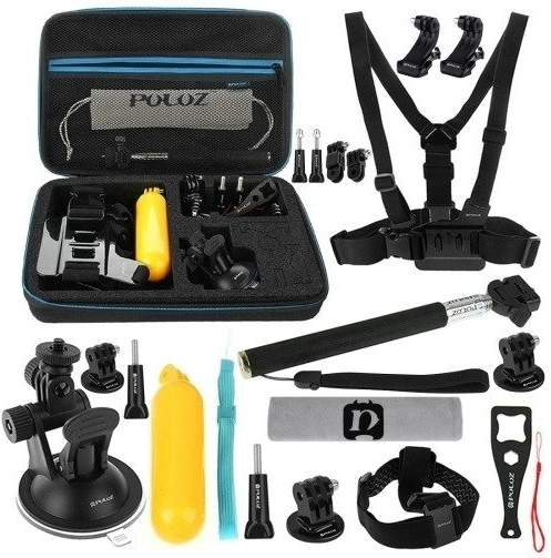 Puluz kit d’accessoires 20‑en‑1 pour caméras d’action (compatible avec DJI Osmo Action 5 Pro et GoPro)