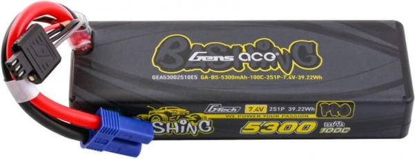 Gens Ace G-Tech batterie LiPo 5300 mAh 7,4 V 100C 2S avec connecteur EC5