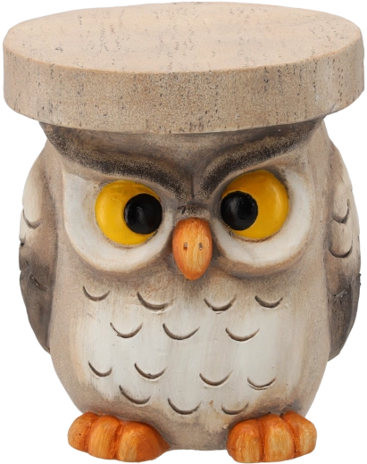 Sculpture décorative de chouette pour jardin – support de pot de fleurs