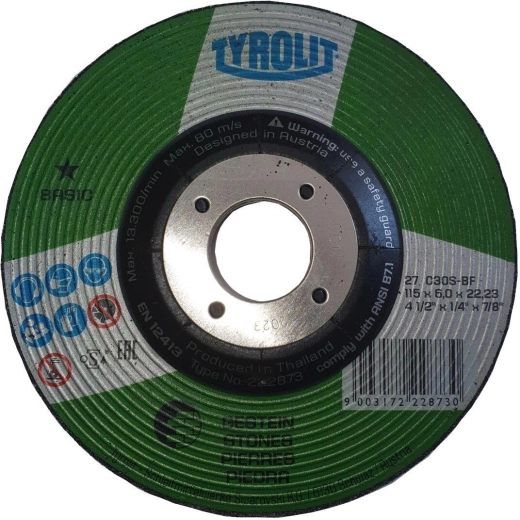 Disque abrasif pour fonte et pierre 115 × 6 × 22,2 mm