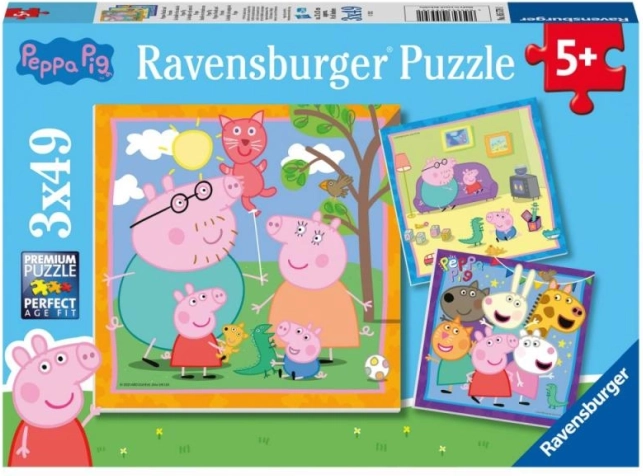 Puzzle Peppa Pig 3x49 pièces