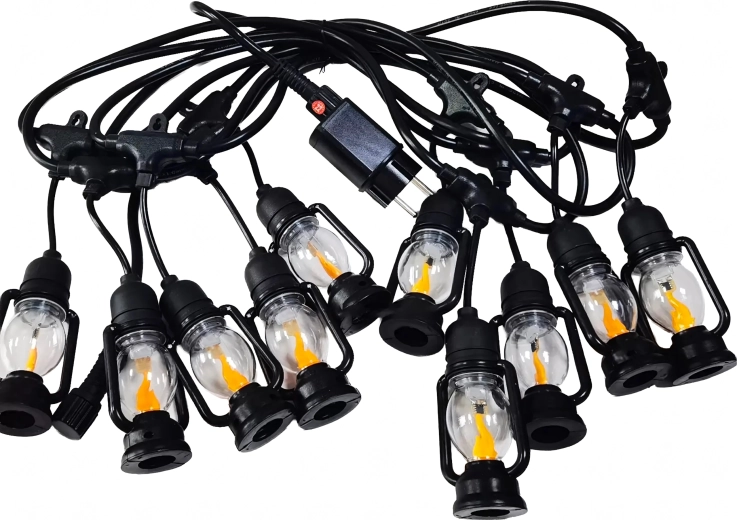 Guirlande lumineuse LED lanternes 5 m, blanc chaud