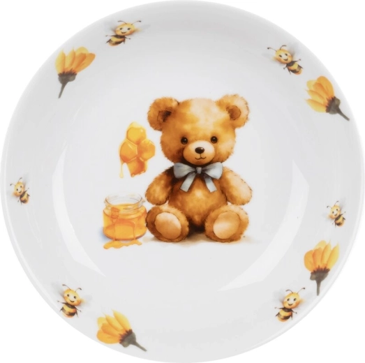 Assiette creuse enfant en porcelaine Ours 19 cm