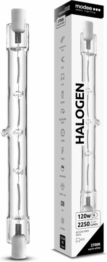 Modee ampoule halogène R7S 118 mm 120 W blanc chaud, dimmable