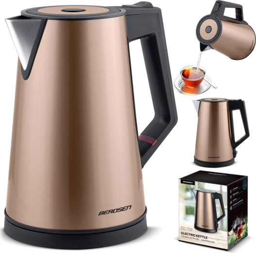 Bouilloire électrique 1,7 l BERDSEN cuivrée avec fonction KeepWarm