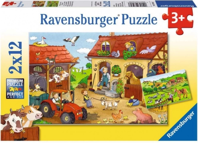 Puzzle Ferme 2x12 pièces