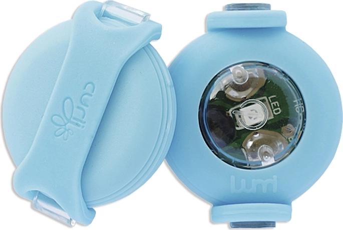 Curli luumi lumière de sécurité LED pour collier cyan
