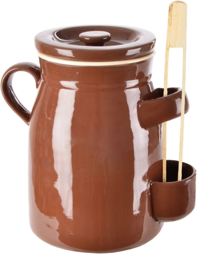 Pot de fermentation en céramique 2,5 l avec couvercle et pinces Orion