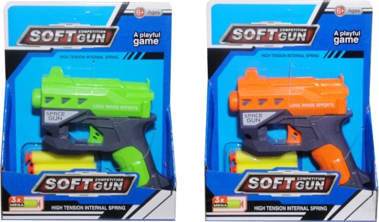 Pistolet en plastique à fléchettes en mousse pour enfants