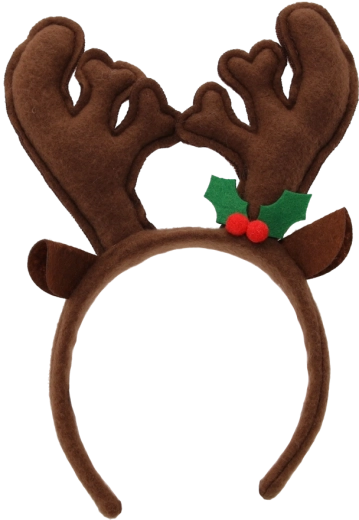 Serre-tête avec bois de renne marron 16 × 19 cm