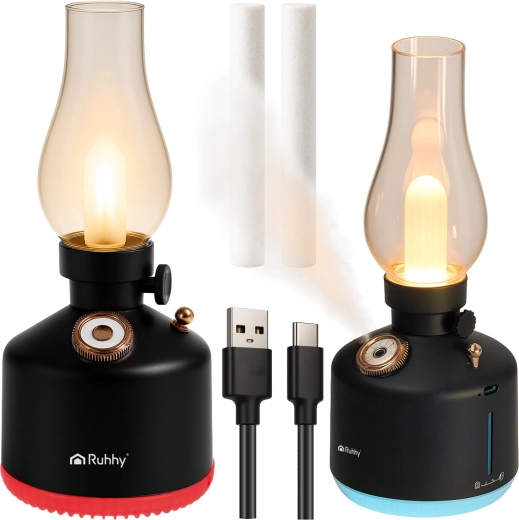 Humidificateur d’air et veilleuse Ruhhy Aive retro RGB LED USB - 1 pièce
