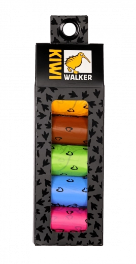 Kiwi Walker sacs écologiques pour excréments 5 rouleaux