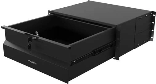 Tiroir coulissant verrouillable Lanberg pour rack 19" 4U, profondeur 360 mm, noir