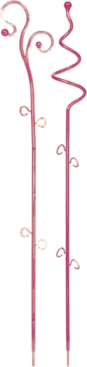 Tuteur pour orchidées Decor I, rose transparent, 58,5 cm
