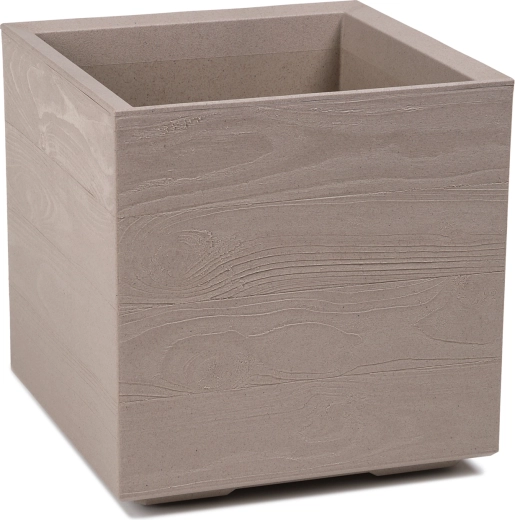 Jardinière Karo Eco Coffee latte 40 × 40 cm sur roulettes