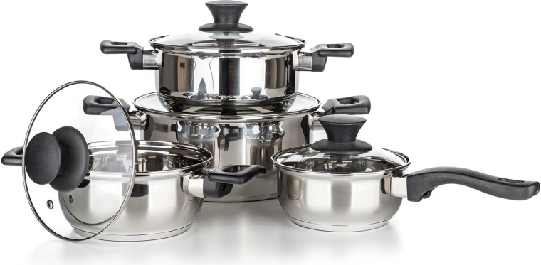 Batterie de cuisine en inox 8 pièces Super Value