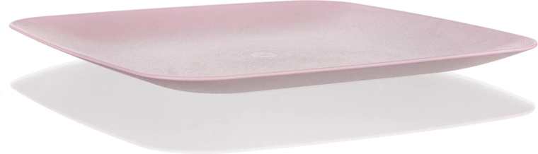 Assiette plate carrée 23,5 cm rose CULINARIA