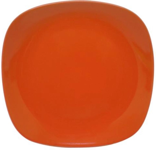 Assiette à dessert carrée 19,5 cm orange