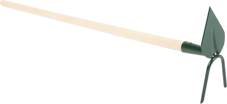 Sarcloir en forme de cœur à 2 pointes avec manche en bois 100 cm