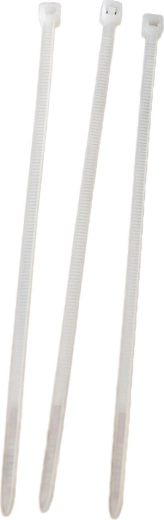 Colliers de serrage en nylon 200 × 3,6 mm, blanc (50 pcs)
