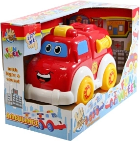 Petit camion de pompiers à piles avec lumière et sons