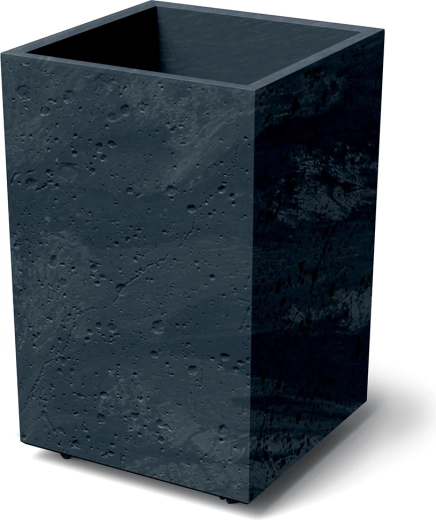Cache-pot Sierra Square High à effet béton, anthracite 38,5 × 38,5 cm