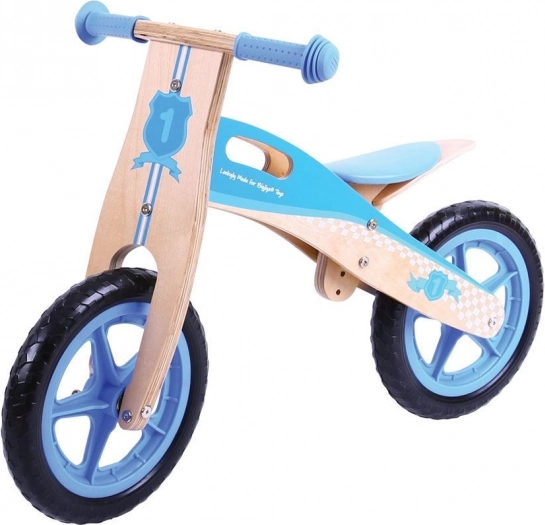 Bigjigs Toys draisienne en bois bleue