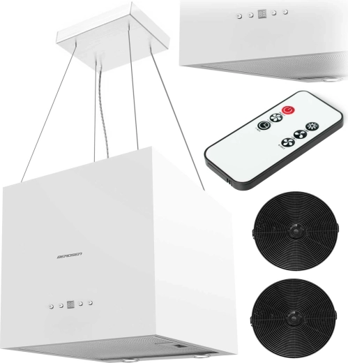 Hotte îlot 40 cm Berdsen avec éclairage LED et 2 filtres à charbon