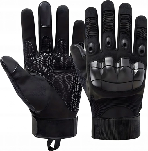 Gants de combat tactiques survival pour moto et vélo, noirs, taille M